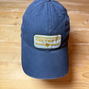 Carhartt Mens Navy Blue Texas Rugged Quality Canvas Baseball Cap Hat 100455